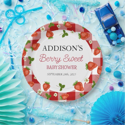Strawberry Baby Dusche | Berry Sweet Pappteller (Party)