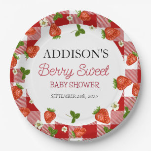 Strawberry Baby Dusche   Berry Sweet Pappteller