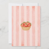 Strawberry Baby Dusche Berry Sweet Pink Mouse Einladung (Rückseite)