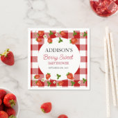 Strawberry Baby Dusche | Berry Sweet Serviette (Beispiel)