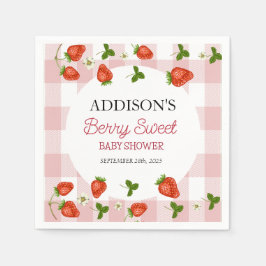 Strawberry Baby Dusche | Berry Sweet Serviette