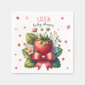 Strawberry Baby Dusche | Berry Sweet Serviette (Vorderseite)
