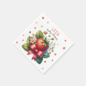 Strawberry Baby Dusche | Berry Sweet Serviette (Ecke)
