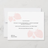 Strawberry Baby Dusche - Danke Karte (Rückseite)