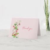 Strawberry Baby Dusche Danke Karte (Vorderseite)
