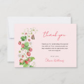 Strawberry Baby Dusche Danke Karte (Vorderseite)