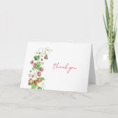 Strawberry Baby Dusche Danke Karte (Vorderseite)
