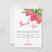 Strawberry Baby Dusche Dankeskarte (Vorderseite)