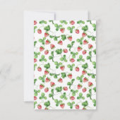 Strawberry Baby Dusche Dankeskarte (Rückseite)