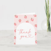 Strawberry Baby Dusche Dankeskarte (Vorderseite)