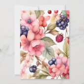 Strawberry Baby Dusche Einladung (Rückseite)