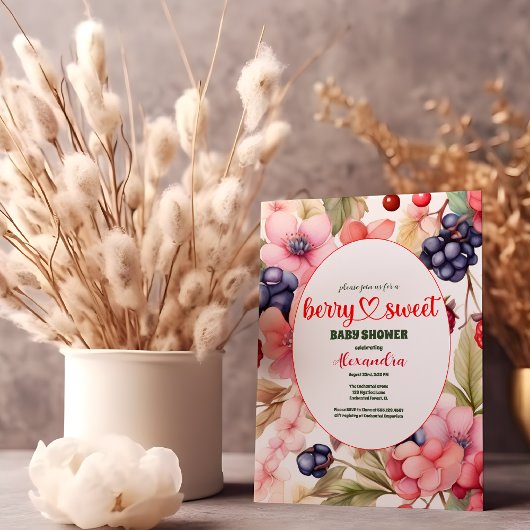 Strawberry Baby Dusche Einladung