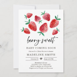 Strawberry Baby Dusche Einladung Berry Sweet Baby