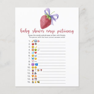 Strawberry - Baby-Dusche Emoji-Spiel