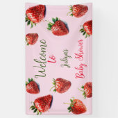 Strawberry Baby Dusche Es ist ein Mädchen Banner (Vertikal)