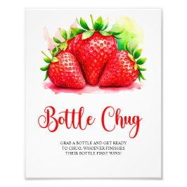 Strawberry Baby Dusche Flasche Umarmung Spielzeich Fotodruck