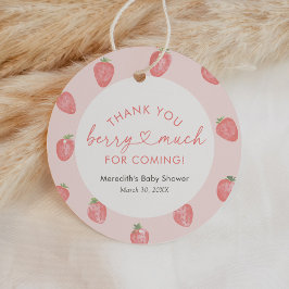 Strawberry Baby Dusche Geschenkanhänger