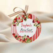 Strawberry Baby Dusche Geschenkanhänger