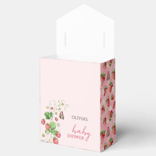 Strawberry Baby Dusche Geschenkschachtel (Geöffnet)