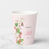 Strawberry Baby Dusche Pappbecher (Vorderseite)