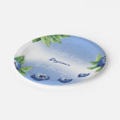 Strawberry Baby Dusche Pappteller (Schrägansicht)