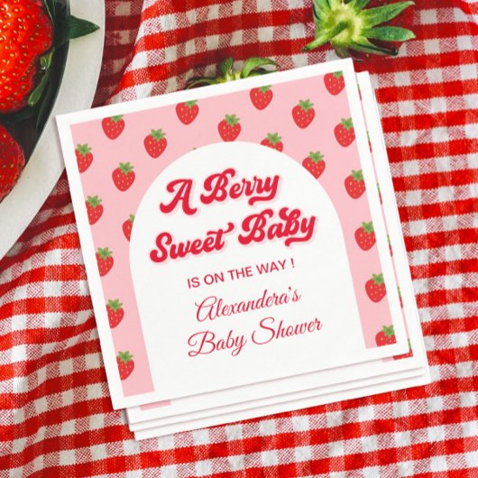 Strawberry Baby Dusche Serviette