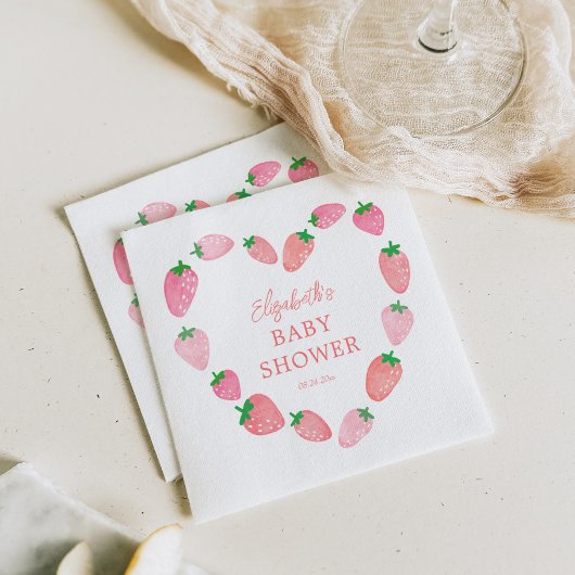 Strawberry Baby Dusche Serviette