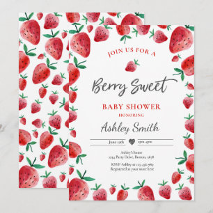 Strawberry Baby Dusche Summer Berry Sweet Baby Einladung