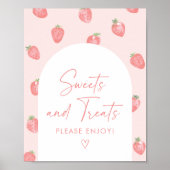 Strawberry Baby Dusche Süßigkeiten und Leckereien Poster (Vorne)