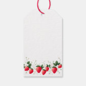 Strawberry Baby Dusche Vielen Dank Berry Much Geschenkanhänger (Rückseite)