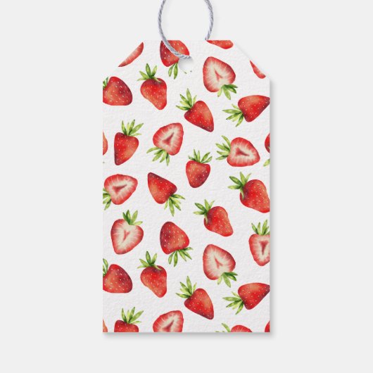 Strawberry Baby Dusche Vielen Dank Berry Much Geschenkanhänger (Rückseite)