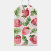 Strawberry Baby Dusche Vielen Dank für Ihr Interes Geschenkanhänger (Rückseite)