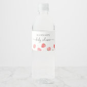 Strawberry Baby Dusche Wasserflaschen Etiketten (Vorderseite)