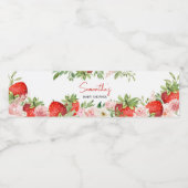 Strawberry Baby Dusche Wasserflaschenetikett (Einzelnes Label)