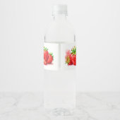 Strawberry Baby Dusche Wasserflaschenetikett (Rückseite)