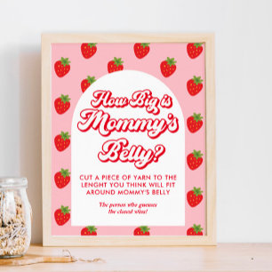 Strawberry Baby Dusche wie groß ist ihr Bauch Poster