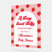 Strawberry Baby Dusche Willkommen Acrylschild (Winkel)