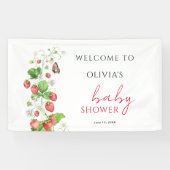 Strawberry Baby Dusche Willkommen Banner (Horizontal)