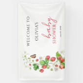 Strawberry Baby Dusche Willkommen Banner (Vertikal)