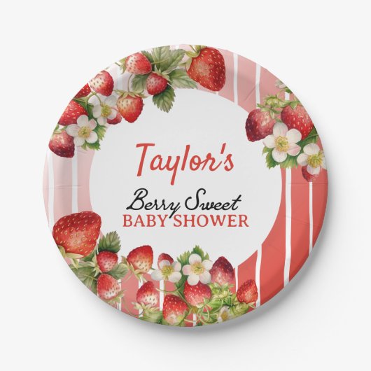 Strawberry Baby Duschpapier Teller (Vorderseite)