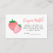 Strawberry Baby Duwer Diaper Raffle Begleitkarte (Vorderseite)
