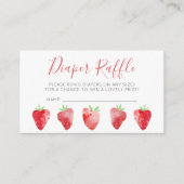 Strawberry Baby Duwer Diaper Raffle Begleitkarte (Vorderseite)