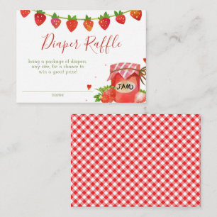 Strawberry Baby Duwer Diaper Raffle Begleitkarte