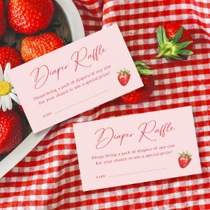 Strawberry Baby Duwer Diaper Raffle Begleitkarte
