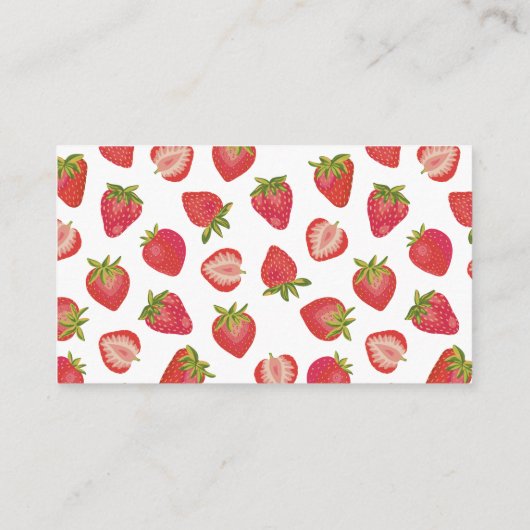 Strawberry Baby Duwer Diaper Raffle Begleitkarte (Rückseite)