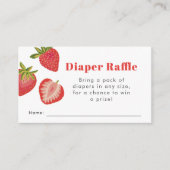 Strawberry Baby Duwer Diaper Raffle Begleitkarte (Vorderseite)