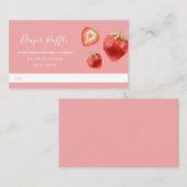 Strawberry Baby Duwer Diaper Raffle Begleitkarte (Vorne/Hinten)