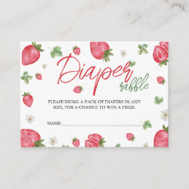 Strawberry Baby Duwer Diaper Raffle Begleitkarte