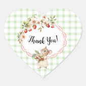 Strawberry Baby Duwer Green Danke Sticker (Vorderseite)