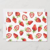 Strawberry Baby Foto Geburtsankündigung Ankündigung (Rückseite)